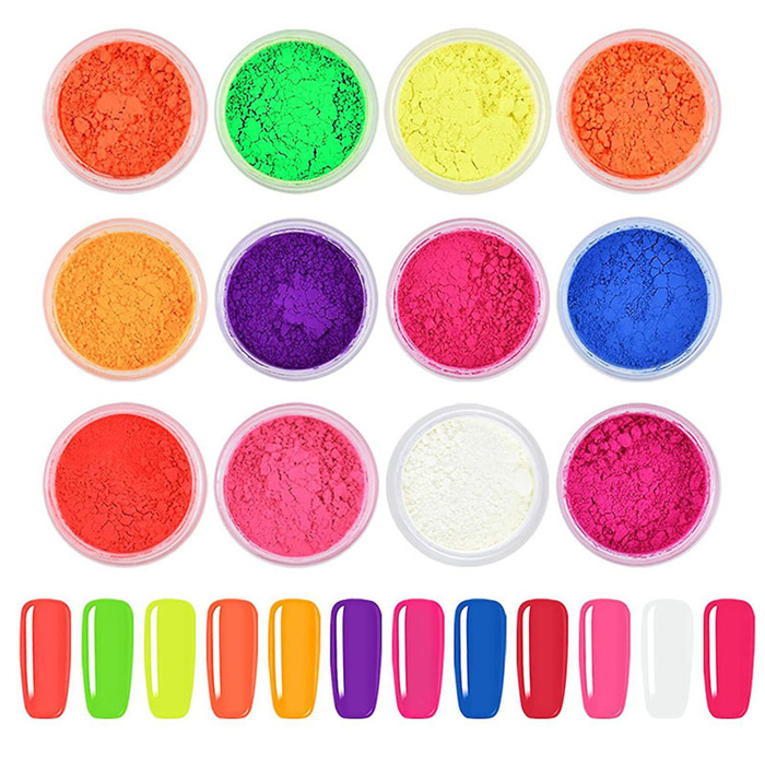 UpLac Neon Nail Powder Set of 12x5gr