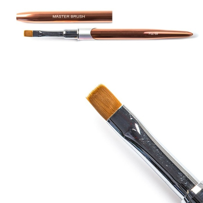 UpLac Gel Master Brush # 6 Flat Rose Gold